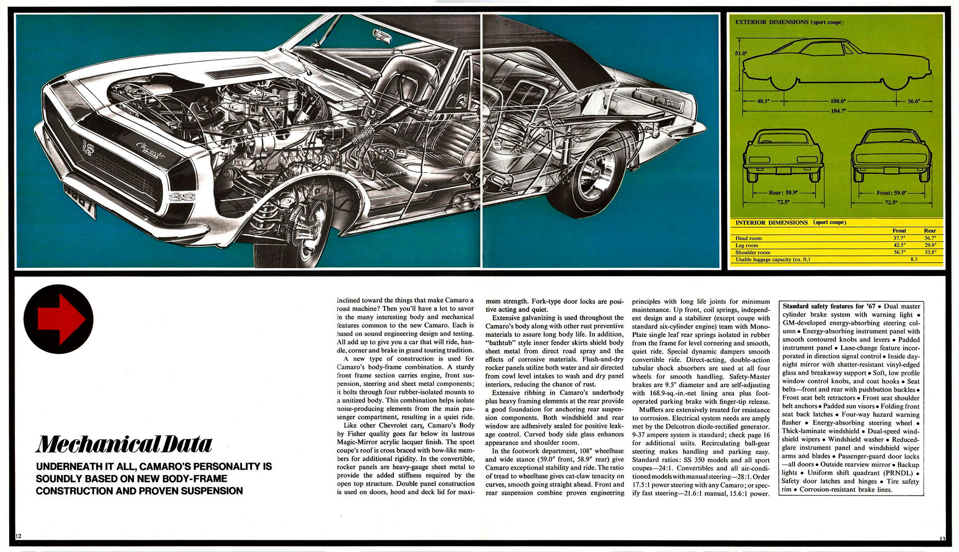 1967 Chev Camaro Brochure Page 5